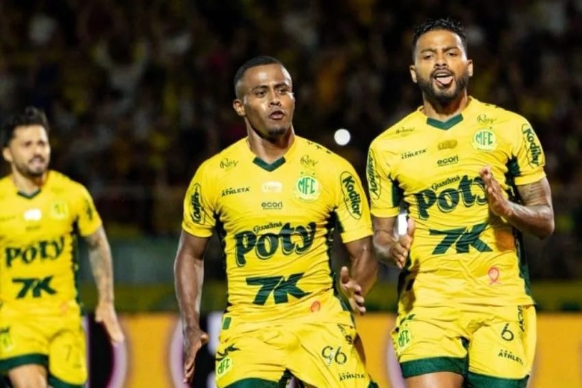 Imagem do Reinaldo, comemorando gol pelo Mirassol. (Foto: Reprodução / X)