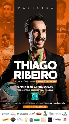 Thiago Ribeiro compartilhará sua trajetória como campeão mundial em palestra neste domingo na Arena Assary