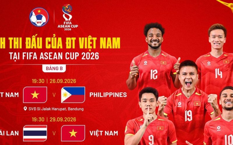 VFF divulga horários dos jogos da seleção vietnamita no FIFA ASEAN Cup 2026 e revela planos de mobilização