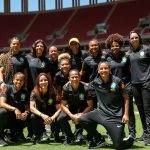 Seleção Brasileira Feminina de Beach Soccer visita Arena Mané Garrincha e busca inspiração para Mundial de 2024