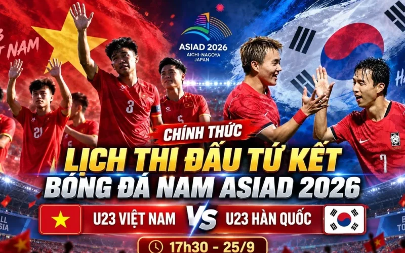 U23 Vietnã enfrenta Hàn Quốc nas quartas de final do ASIAD 2026 após fase de grupos complicada