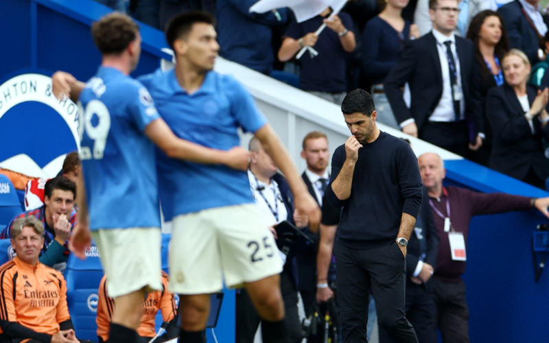 Arsenal perde para o Brighton e vê liderança da Premier League ameaçada