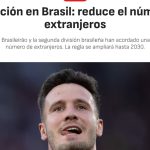 Mudança no limite de estrangeiros no Brasileirão repercute na Europa como tentativa de equilibrar futebol nacional