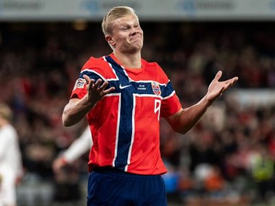 Haaland supera média de gols de Cristiano Ronaldo e brilha pela Noruega em vitória sobre a Dinamarca