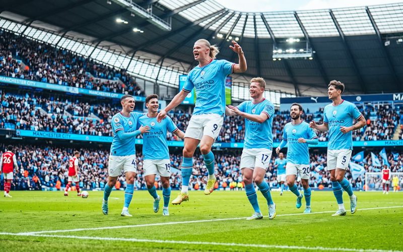 Haaland brilha com gol decisivo e City vence United com um a menos na Premier League