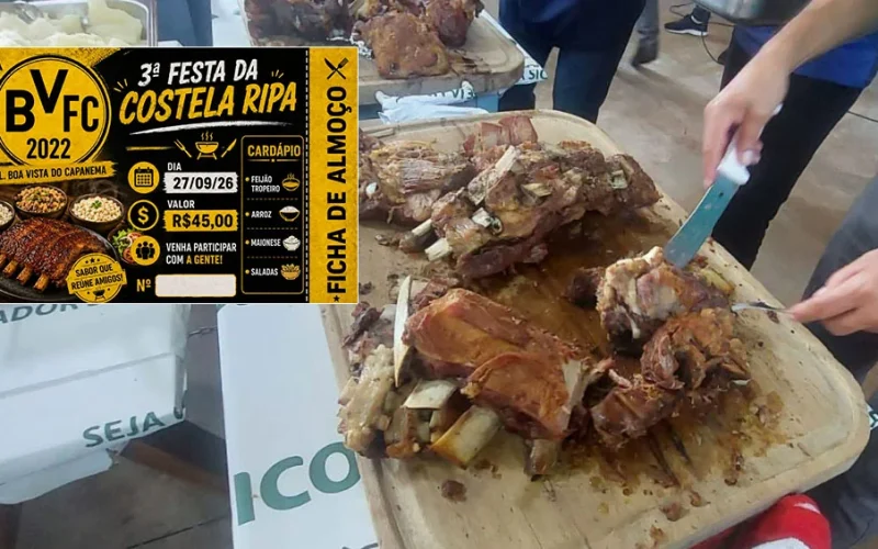 Boa Vista Futebol Clube realiza 3ª Festa da Costela Ripa com almoço em prol do clube neste domingo
