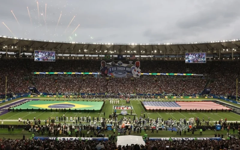 NFL faz história no Brasil com recorde de público no Maracanã em jogo entre Ravens e Cowboys