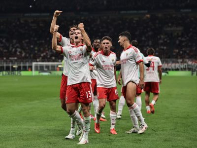 Benfica atinge quinta vitória histórica em Itália ao vencer o Milan na Europa League
