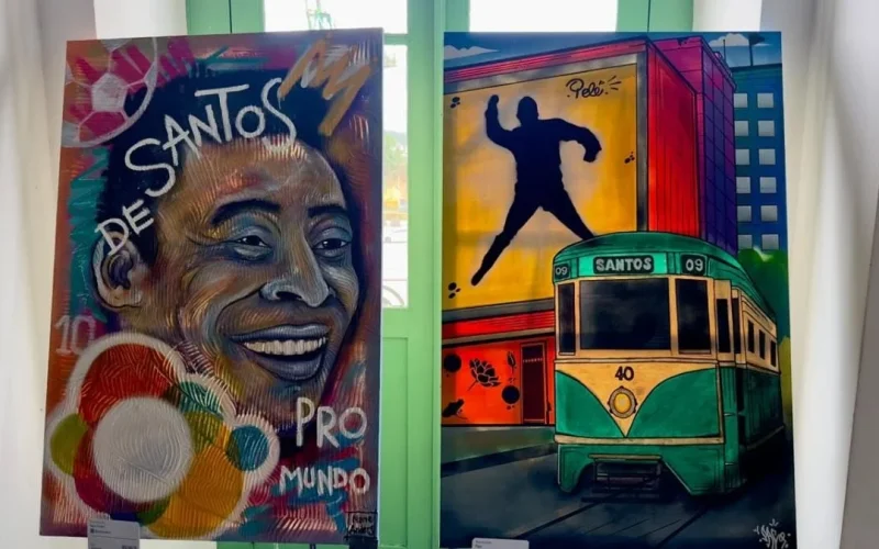 Museu Pelé apresenta exposição "O Rei em Cores" com 12 obras de arte urbana que celebram a conexão de Pelé com Santos