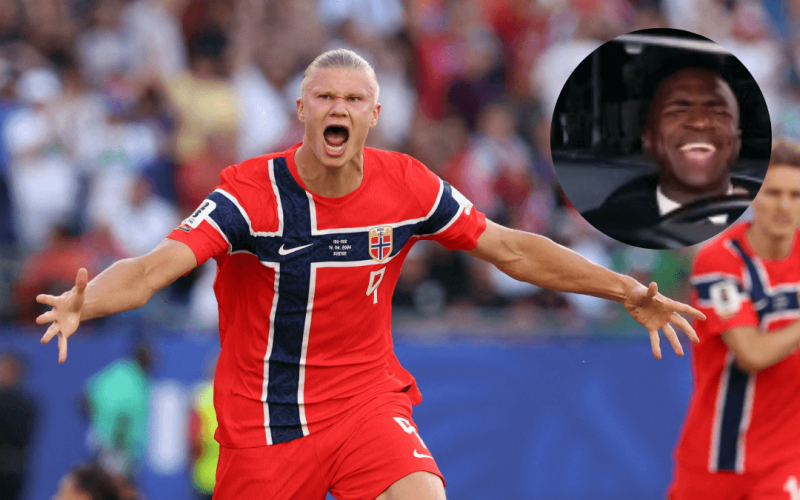 Haaland provoca Vini Jr. em meme nostálgico antes do confronto Brasil x Noruega na Copa do Mundo