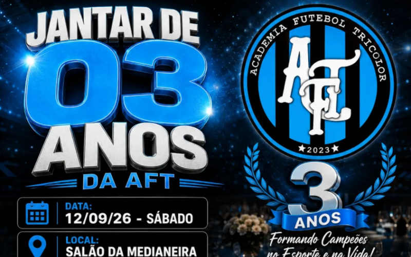 Academia Futebol Tricolor celebra 3 anos e recebe Moção de Reconhecimento da Câmara de Vereadores neste sábado