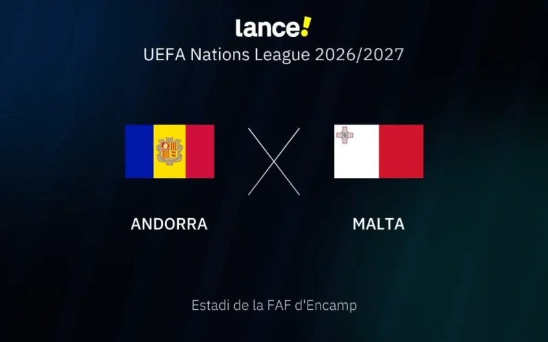 Andorra e Malta se enfrentam na abertura da UEFA Nations League 2026/27; saiba onde assistir e os melhores palpites