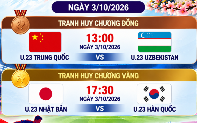 U.23 Hàn Quốc busca o inédito tetracampeonato diante do Japão na final da ASIAD 2023