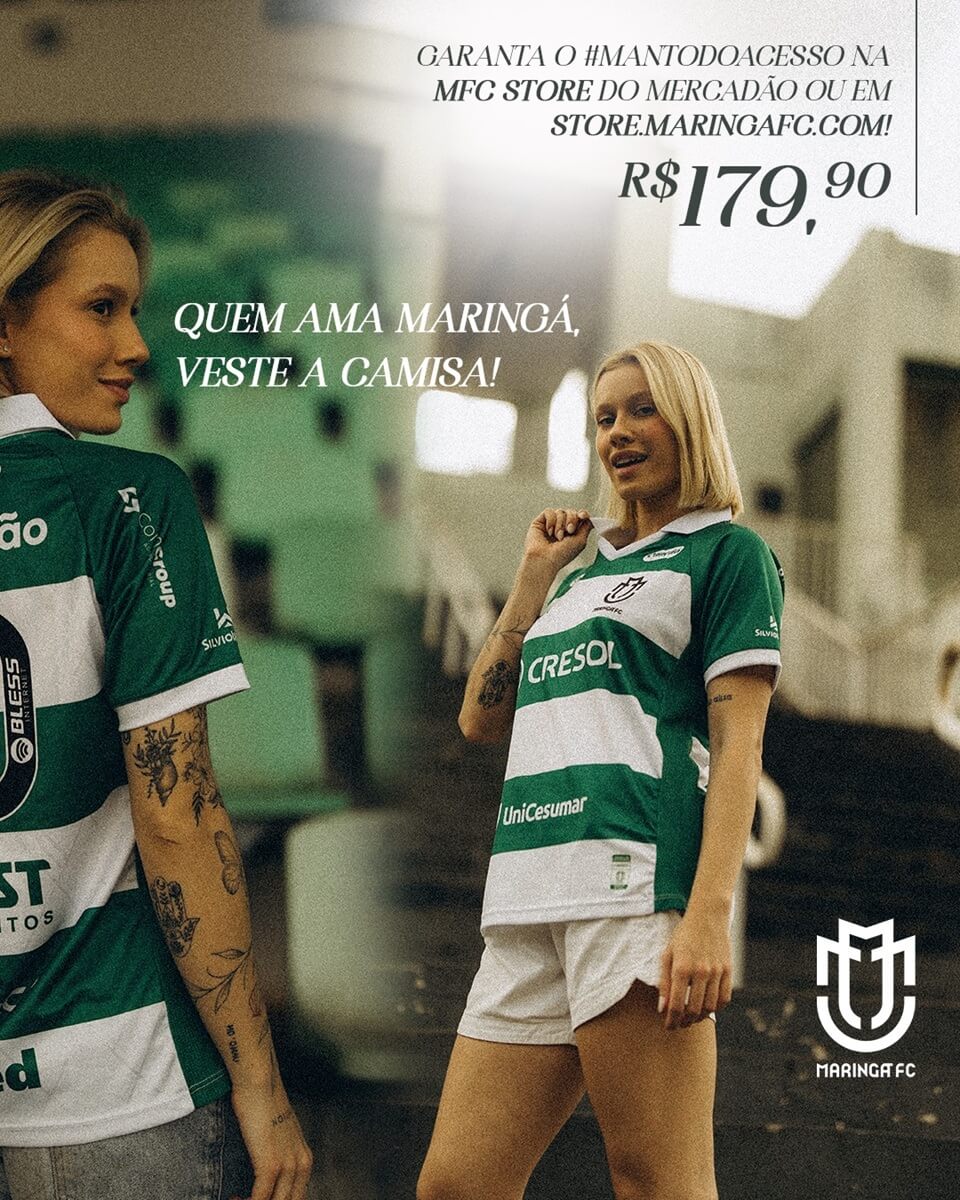 Maringá FC comemora acesso à Série B com nova camisa especial para a torcida Camisa comemorativa Maringá FC Série B 2027