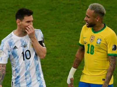 Neymar presta homenagem a Messi em sua despedida da Seleção Argentina antes de amistoso contra Benim