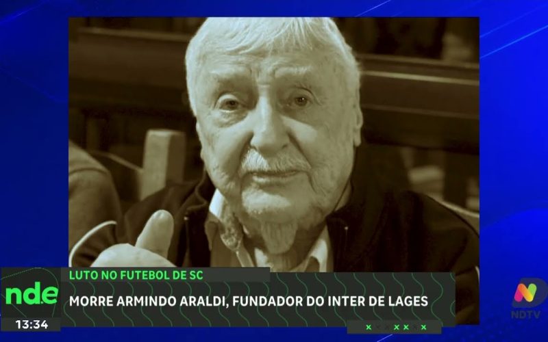 Morre Armindo Araldi, ícone do futebol de Lages e defensor da memória esportiva na região