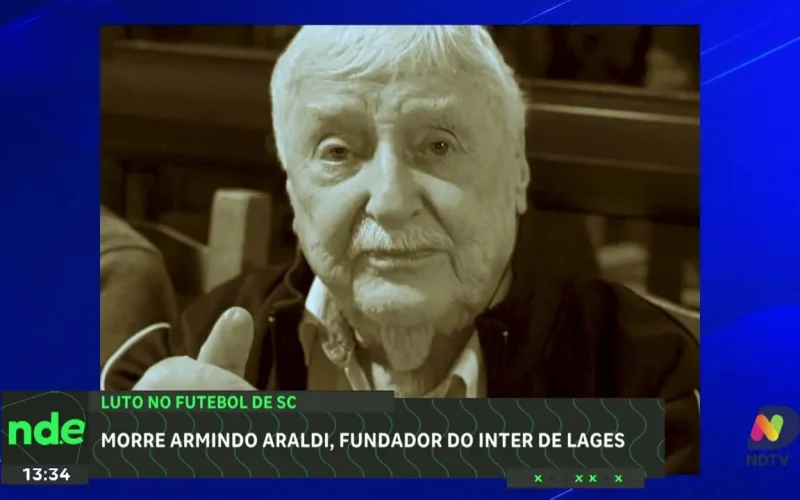 Morre Armindo Araldi, ícone do futebol de Lages e defensor da memória esportiva na região