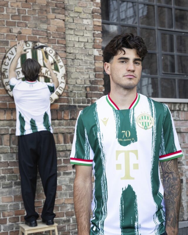 Ferencvárosi TC lança uniforme especial em homenagem aos 70 anos da Revolução Húngara Camisa especial 56 anos Ferencvárosi 2026