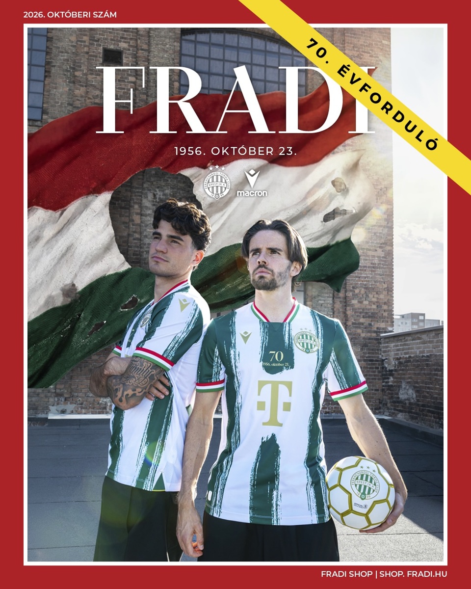 Ferencvárosi TC lança uniforme especial em homenagem aos 70 anos da Revolução Húngara Camisa especial 56 anos Ferencvárosi 2026
