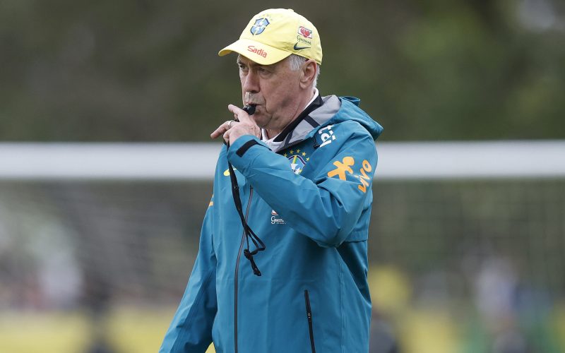 Ancelotti inicia observações para convocação da Seleção Brasileira em jogos pelo mundo