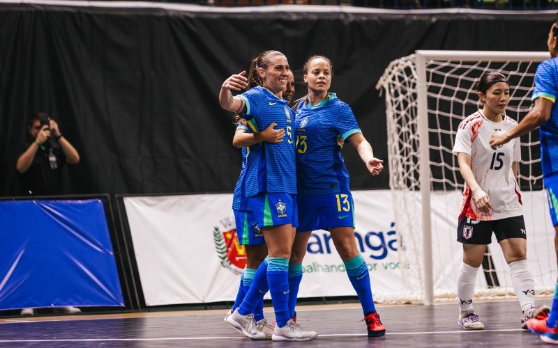 Brasil vence Japão com goleada de 7 a 1 em amistoso de futsal e se prepara para novo confronto neste sábado
