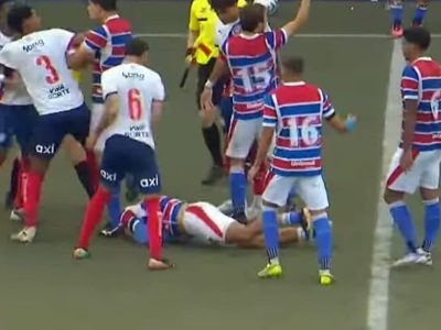 Confusão marca virada do Bahia sobre o Fortaleza na final da Copa do Nordeste Sub-20