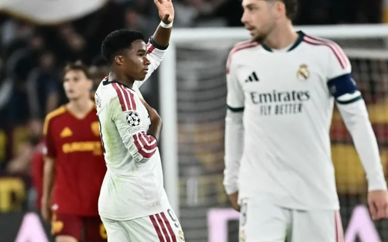 Endrick brilha e Real Madrid vira o jogo em 7 minutos para vencer a Roma na Champions League