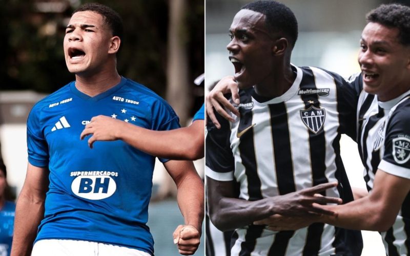 Cruzeiro e Atlético se enfrentam nas semifinais do Brasileirão Sub-17 após eliminarem Fluminense e Palmeiras