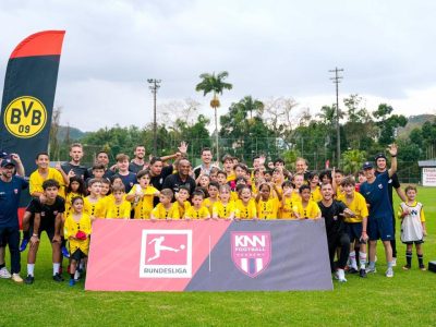 Treinos gratuitos de futebol em Blumenau com representantes da Bundesliga neste sábado