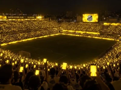Santos inova e fará primeiro mosaico do futebol com celulares em partida contra o Bahia