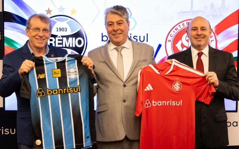 Banrisul retoma destaque nas camisas de Grêmio e Internacional e reforça apoio ao futebol gaúcho
