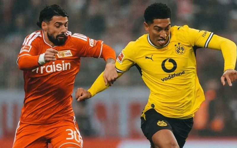 Borussia Dortmund empata com Union Berlin e assume liderança provisória da Bundesliga, mas preocupa com lesão de Konstantinos Karetsas