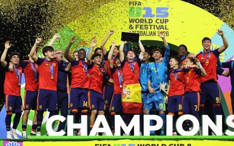 Espanha conquista a primeira Copa do Mundo Sub-15 ao vencer a República Tcheca por 3 a 0; Brasil fica em quinto lugar