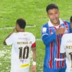Áudio do VAR revela ofensas de Neymar a Rodrigo Nestor e resulta em expulsão no jogo entre Santos e Bahia