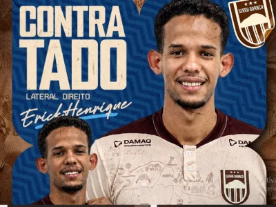 Serra Branca contrata o lateral-direito Erick, campeão paraibano pelo Botafogo-PB, para a Copa Paraíba 2026